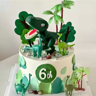 โมเดลไดโนเสาร์ ตัวเดี่ยว อุปกรณ์ตกแต่งเค้ก