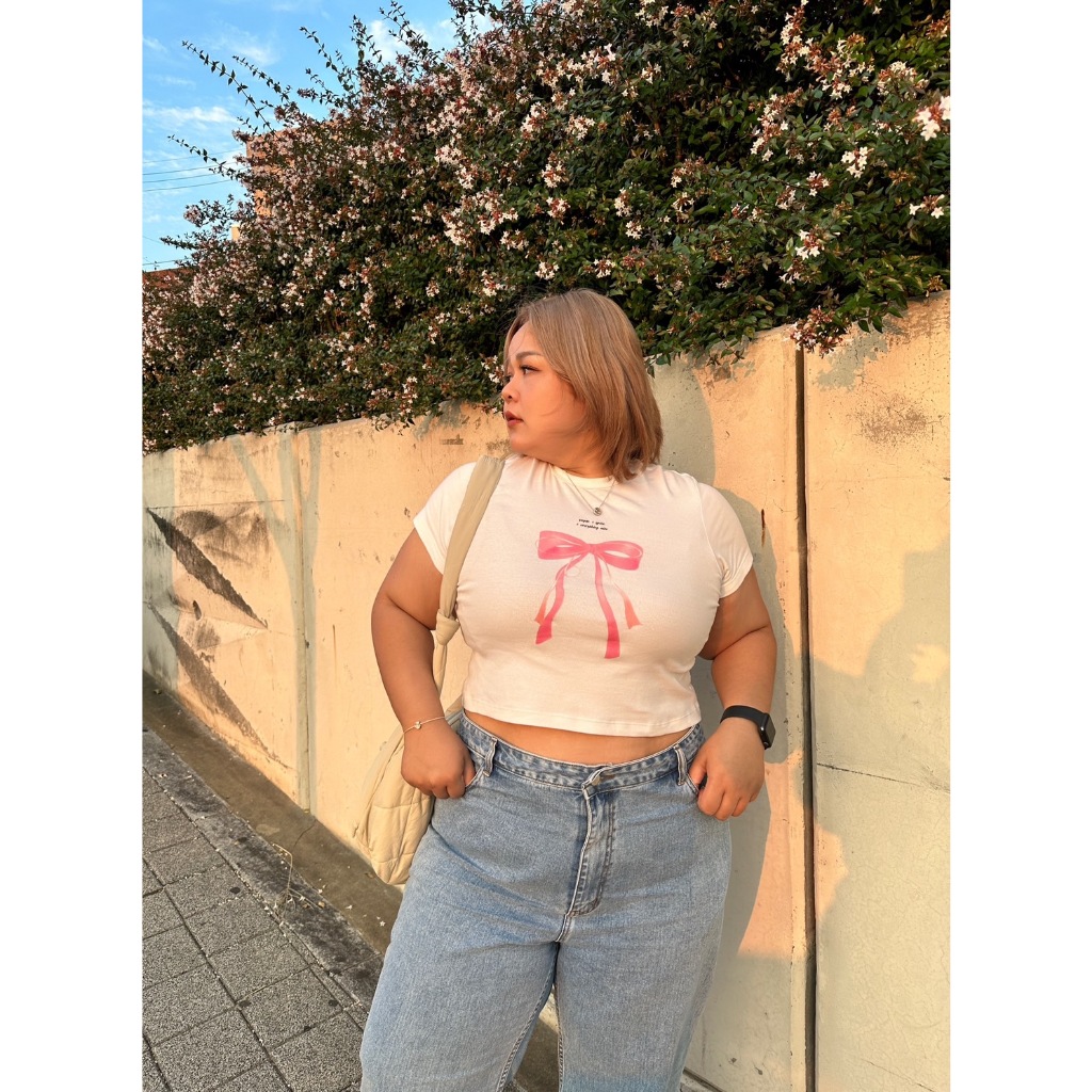 CurveG Ribbon Baby Tee เสื้อเบบี้ทีริบบอน