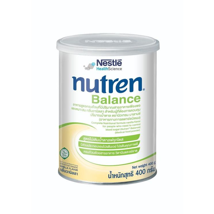 Nutren Balance นิวเทรนบาลานซ์ 400g.สำหรับผู้ที่ต้องการควบคุมน้ำตาลหรือผู้ป่วยเบาหวาน