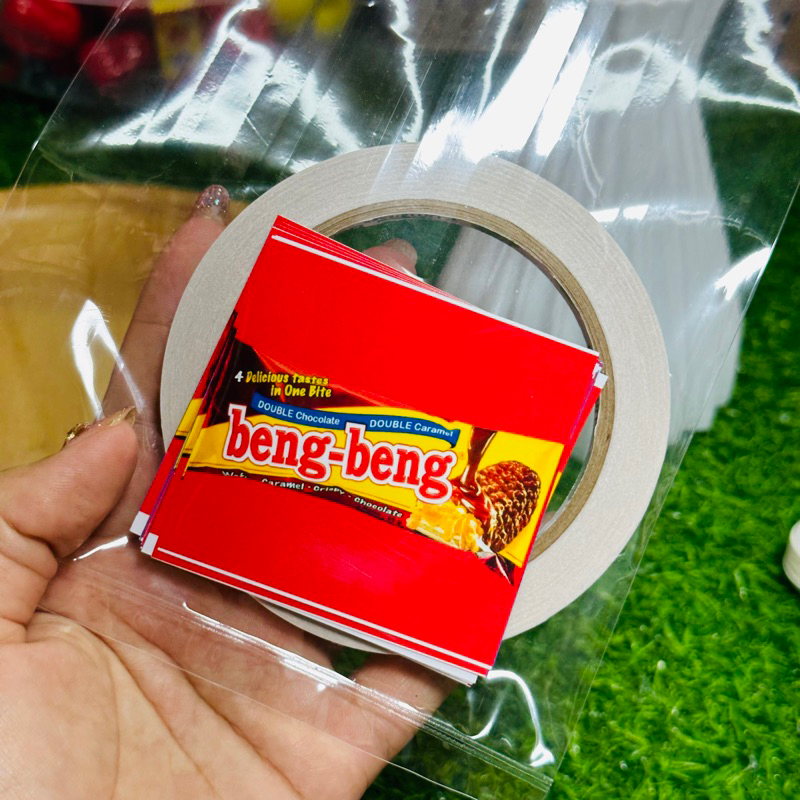 เหรียญโปรยทานเเบบซอง ลายขนมเบง เบง เเบบพร้อมทำได้เลย มีอุปกรณ์ให้