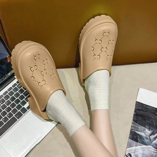 Jukoy  รองเท้าแตะพื้นหนา พิมพ์ลายตัวอักษร GG งานสวยดูดี ดูแพ…