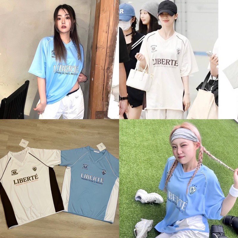 BY IRA FOOTBALL JERSEY TEE เสื้อยืดคอวี แขนสั้น สีตัดกัน สไตล์สปอร์ต แฟชั่นฤดูร้อน