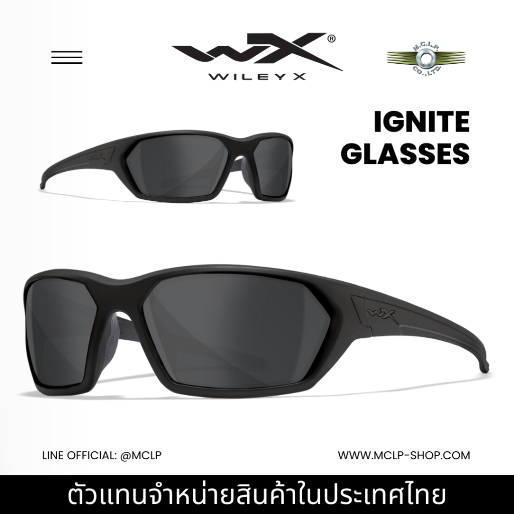 Wiley-X Ignite Glasses - GREY LENS /MATTE BLACK FRAME