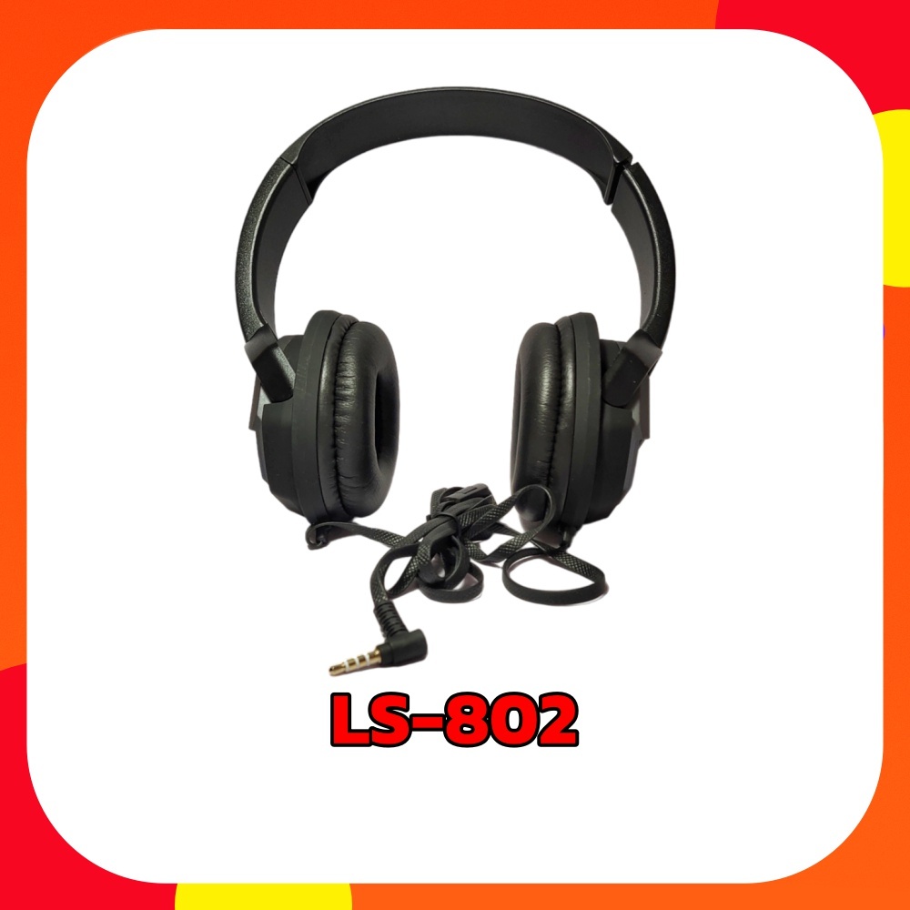 Wise LS-802 หูฟังแบบครอบมีไมค์ Stereo Hifi Headphone 1 กล่อง