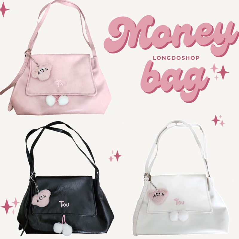 [ลดเพิ่ม15% ใส่โค้ด MENAW4 เฉพาะ20-31มี.ค.66] Money bag 3สีใหม่ กระเป๋าสะพายหนัง