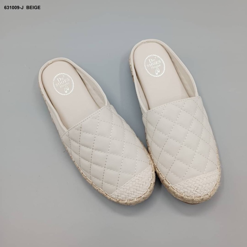 รหัส 009 รองเท้าหนังนิ่มเปิดส้นสีเบจ sz.36-41