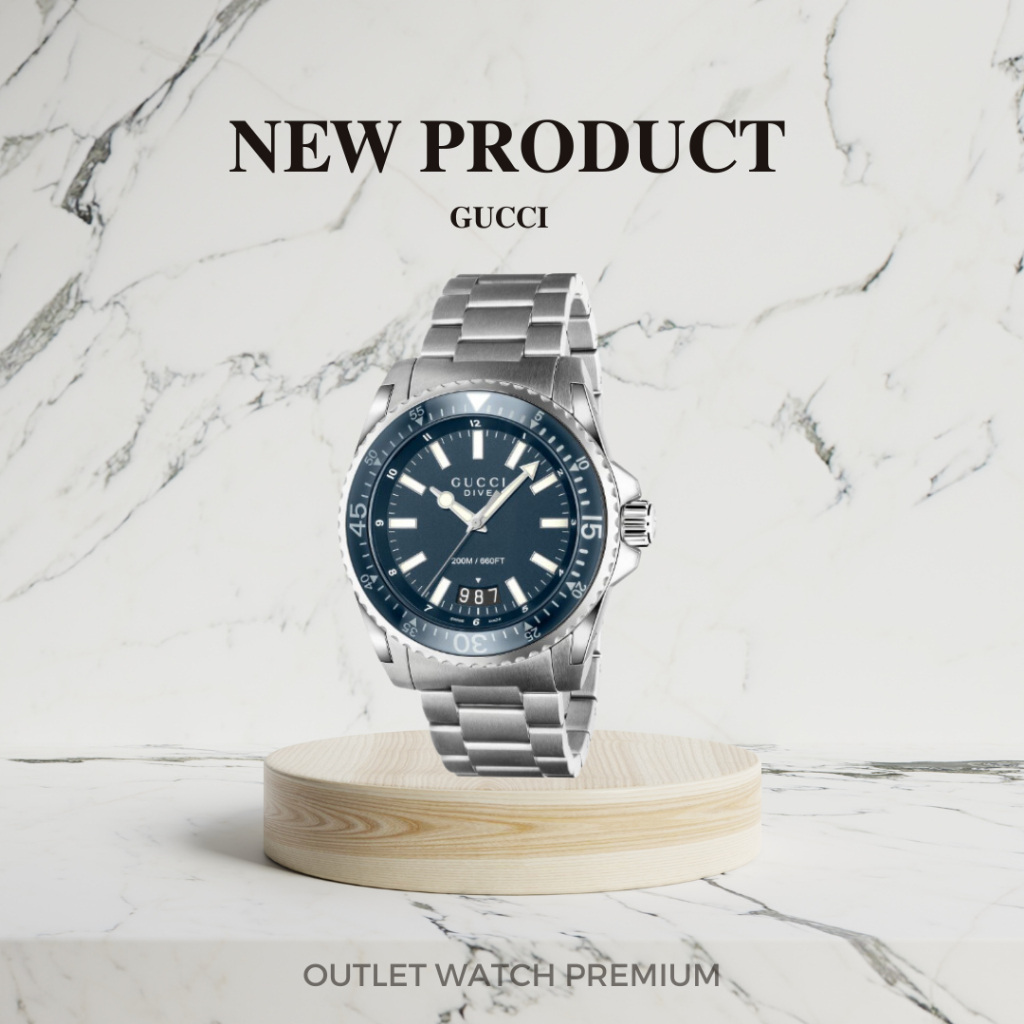 OUTLET WATCH นาฬิกา Gucci นาฬิกาข้อมือผู้ชาย นาฬิกาผู้ชาย แบรนด์เนม  Brandname รุ่น  YA136203