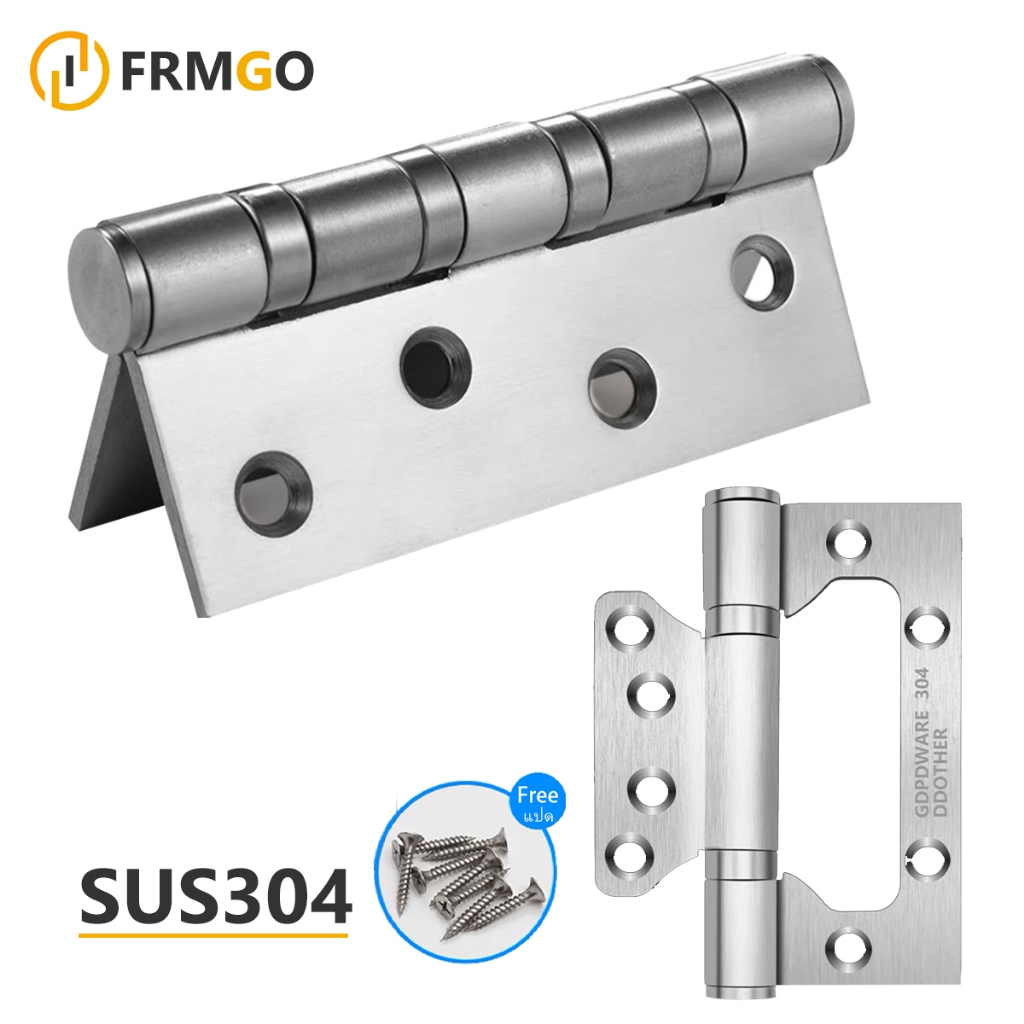 แหวนลูกปืน บานพับสเตนเลส พร้อมน็อต ขนาด 4x3x2.0 มม ทนทาน นุ่มนวล สินค้าพร้อมส่ง