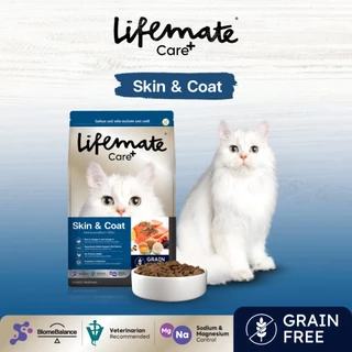 Lifemate Care+ skin & coat อาหารแมวโตสูตรดูแลผิวหนังและขน ขนาด 1 กิโลกรัม (C72)
