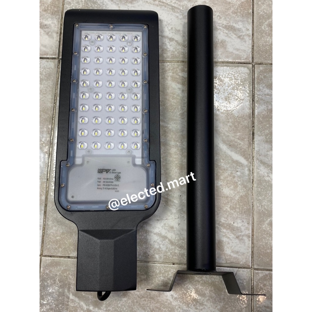 " NPV " โคมถนน LED 50W มี เซนเซอร์แสง คุม เปิด-ปิด กลางวัน กลางคืน LED 50W 220V IP65 กันน้ำ กันฝุ่น