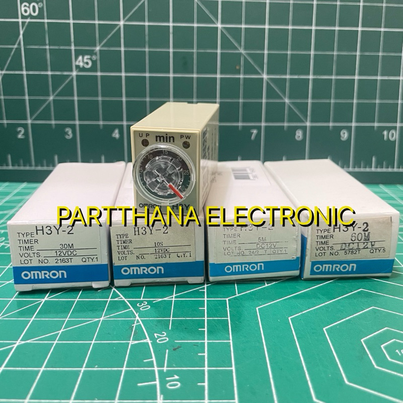 H3Y-2 12VDC TIMER 1S / 5S / 10S / 30S / 5M / 30M / 60M //พร้อมส่งในไทย🚛💨
