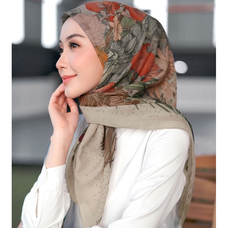 ผ้าคลุม แบรนด์ zefiks collection ขนาด 45x45” ผ้าคลุมสามเหลี่ยม