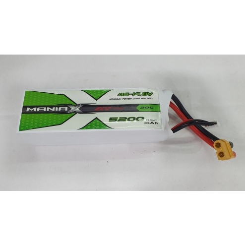 [แบตเตอรี่ 4เซล] Maniax 4S 14..8V 5200mah XT60 Lipo Battery