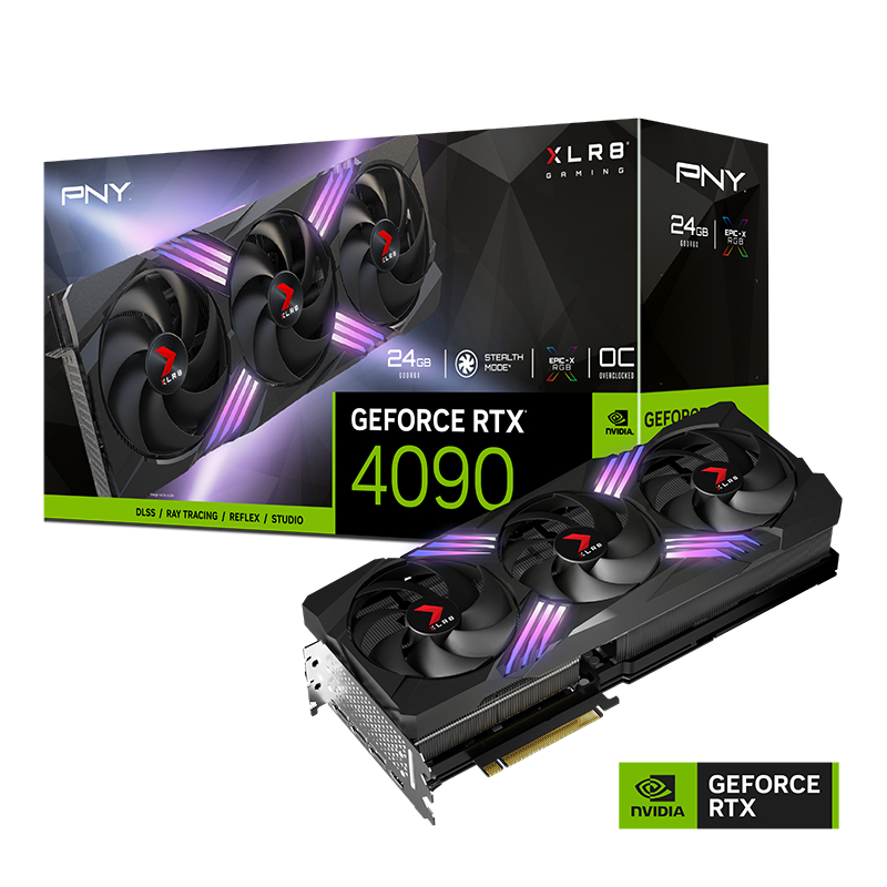PNY GeForce RTX™ 4090 24GB XLR8 Gaming VERTO™ EPIC-X RGB Overclocked Triple Fan DLSS 3 (การ์ดจอ)