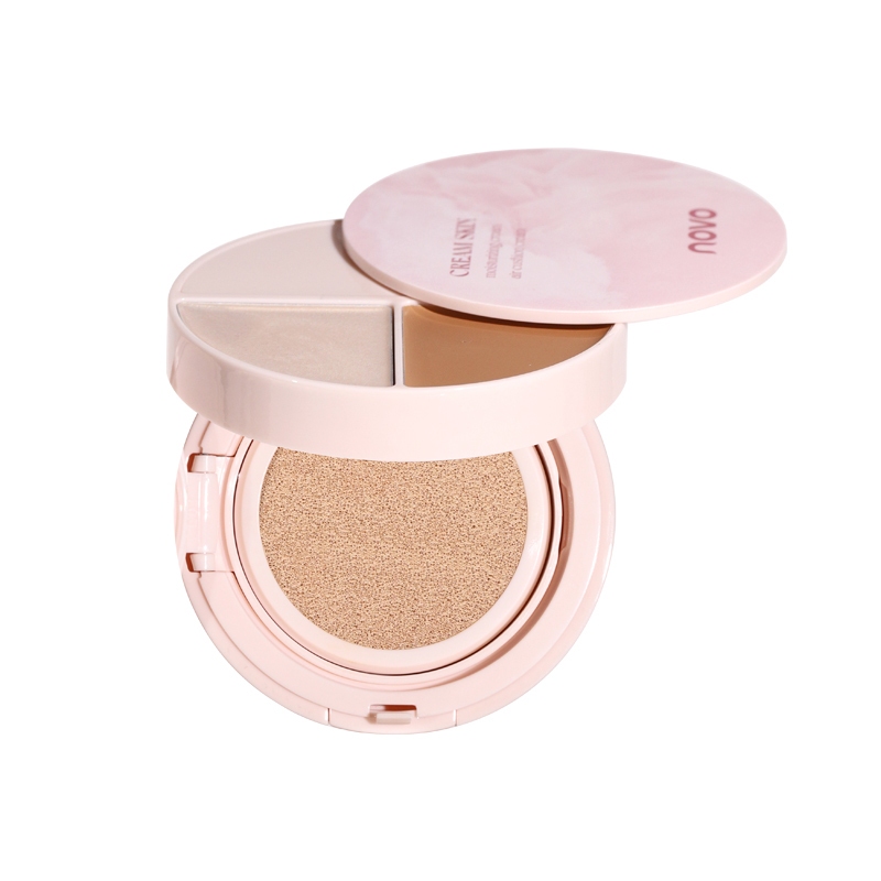 5973 (ใหม่/แท้) NOVO คุชชั่น Air Cushion + คอนซีลเลอร์ เฉดดิ้งไฮไลท์ 2in1  ในตลับเดียว cream skin