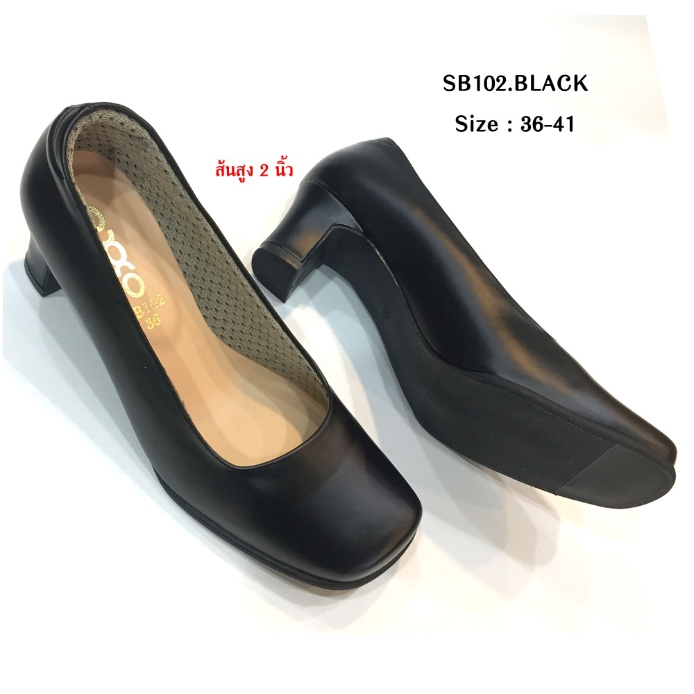 5ok รองเท้ารับปริญญา คัทชูนักศึกษา ผู้หญิง หัวตัด ส้น2นิ้ว ใหญ่กว่าปกติมีsizeใหญ่ถึง 47 SB102 SM3451 - รูปที่ 2