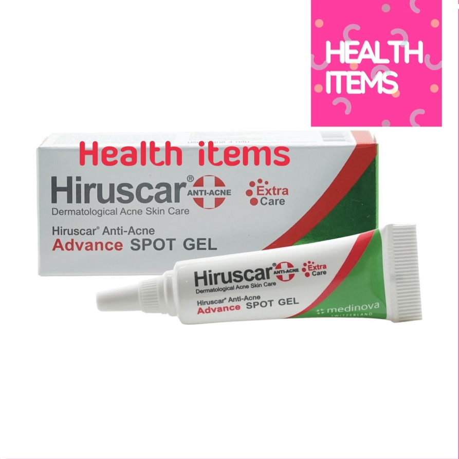 ((แต้มสิว4กรัม)) Hiruscar Anti Acne Advance Spot Gel 4g ฮีรูสการ์ แอนตี้แอคเน่ แอดวานซ์ สปอตเจล 4 กรัม
