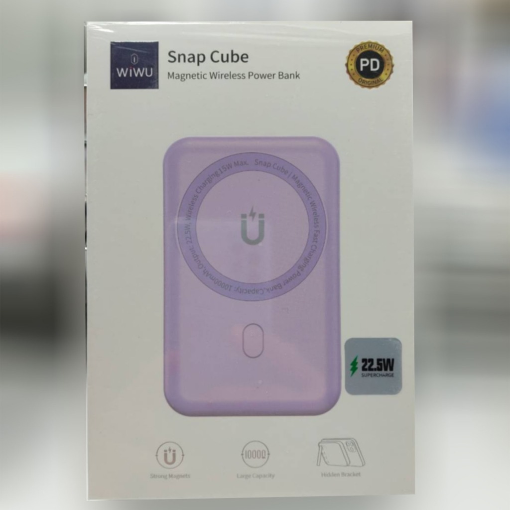 เพาเวอร์แบงค์ไร้สาย WIWU Power Bank Magnetic Wireless Fast Charge 22.5W 10000mAh (พร้อมส่ง)
