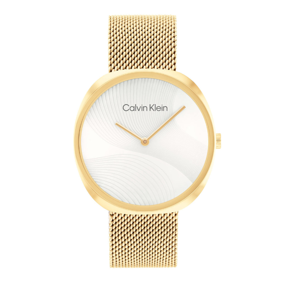 Calvin Klein SCULPT รุ่น CK25200246 นาฬิกาข้อมือผู้หญิง สายสแตนเลส สีทอง หน้าปัด 37 มม.