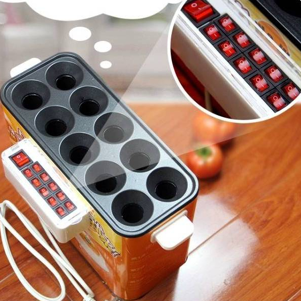 ม้วนไข่  อาหารเช้าZB-D735 เครื่องทําไข่ม้วน 10ช่อง ไฟฟ้าเครื่องทำไข่ม้วน🎯🎯 - รูปที่ 7