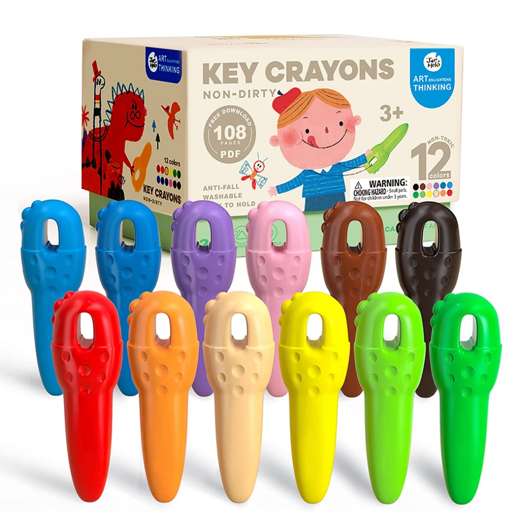 Joan Miro สีเทียนเด็กปลอดสารพิษ Key Crayons สีเทียนเด็ก1ขวบเล่นได้ ปลอดภัยมี มอก. ฟรีไฟล์ภาพระบายสี