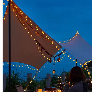 ไฟแต่งห้อง ไฟเชอรี่ รูปกลม LED Light มีไฟ10/20/40/80ดวง แบบกระพริบได้