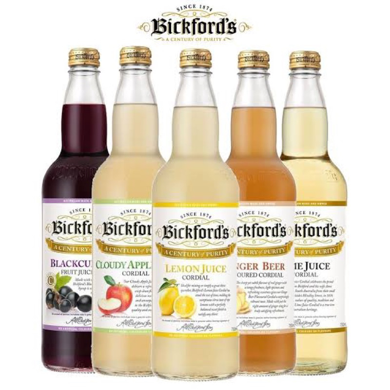 Bickford’s lime juice / cloudy apple juice 750ml. น้ำผลไม้เข้มข้นบิ๊กฟอร์ด นำเข้าจากออสเตรเลีย🇦🇺