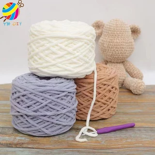 ไหมพรมคอตตอน เส้นจัมโบ้ น้ำหนัก เส้นด้ายถักผ้าขนหนูนำเข้า 1ply ไหมพรมหนา 100 กรัม