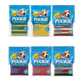 AL-910 Pookie Star Stick ขนมขัดฟัน ให้รางวัล สำหรับสุนัข ขนาด 500กรัม x 1 ถุง