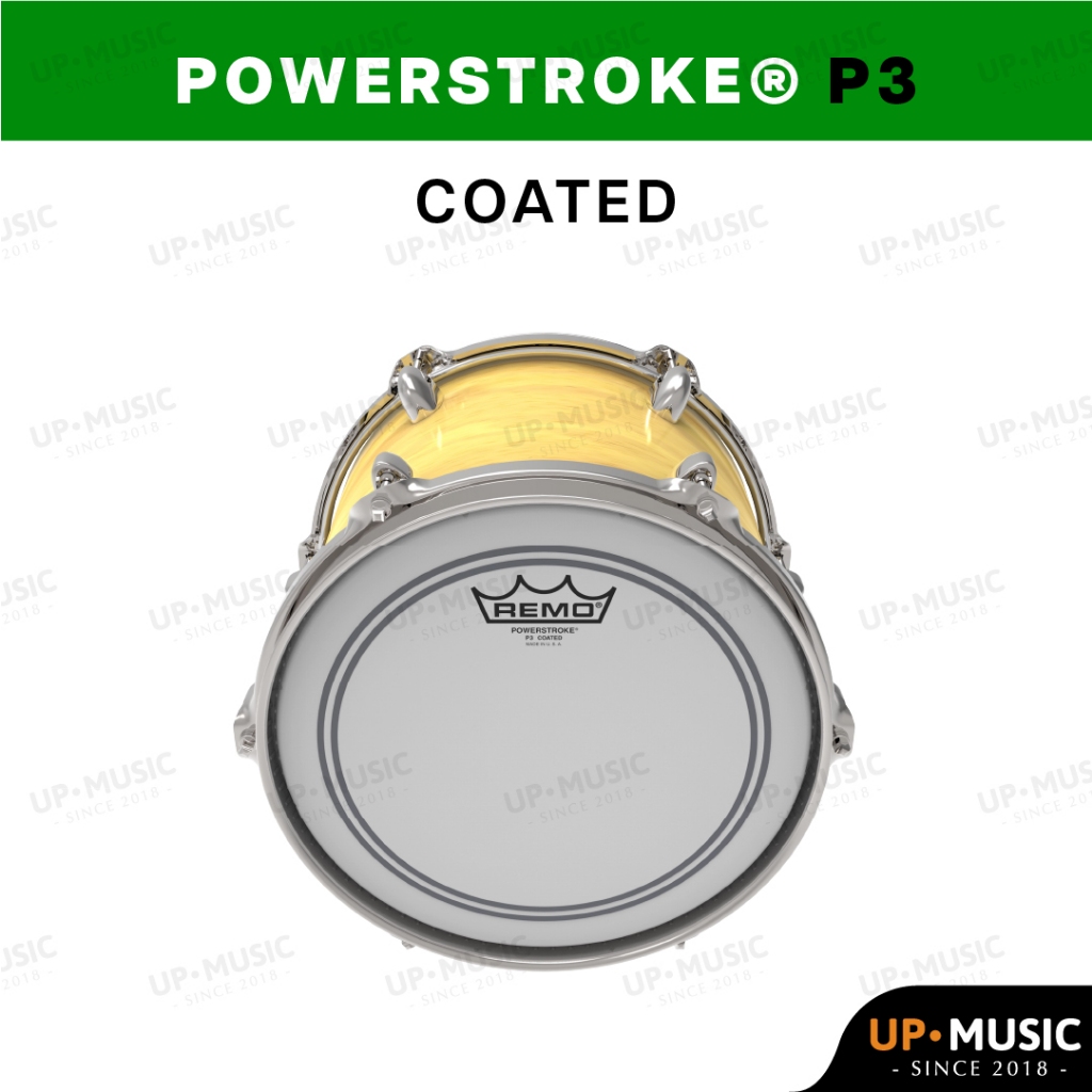 หนังกลอง Remo Powerstroke P3 Coated (สำหรับกลองทอมและสแนร์) - รูปที่ 2