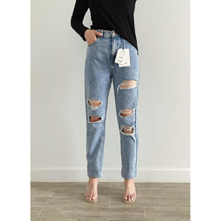 Pull&bear ทรงบอยเฟรน(ทรงมัม)แต่งขาด