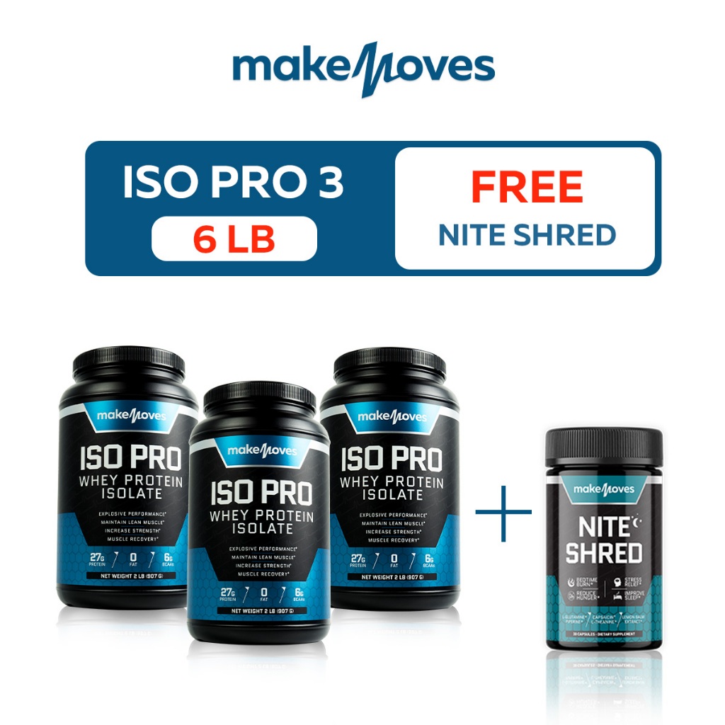 ISO PRO Whey Protein Isolate MakeMoves (Iso Pro 3 with free Nite Shred)