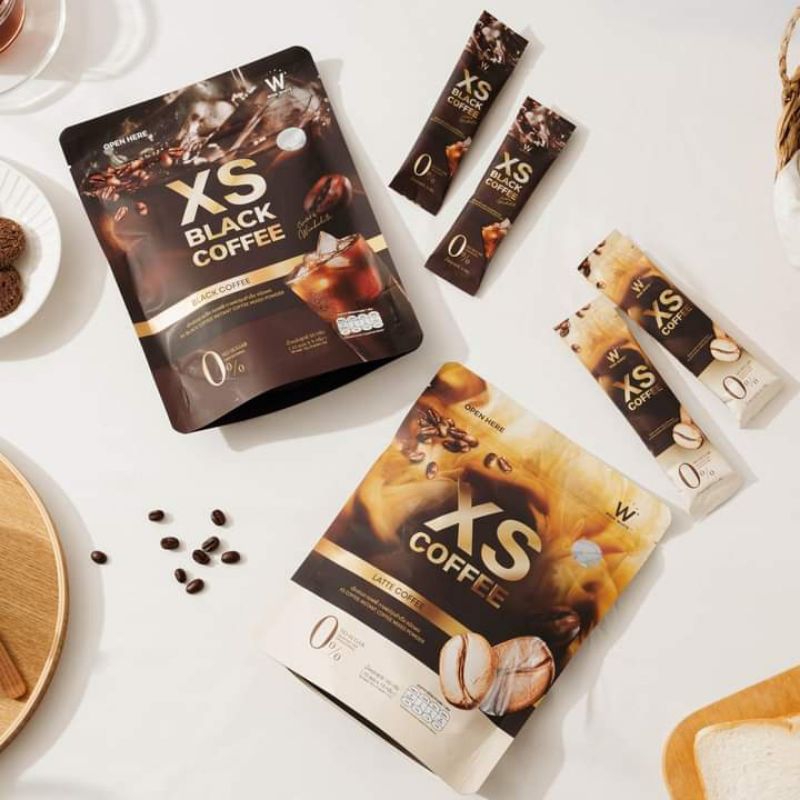 XS Coffee winkWhite | Latte coffee  Backcoffee | กาแฟดำ & ลาเต้ 2รสชาติ 1ห่อ มี10ซองจ้า