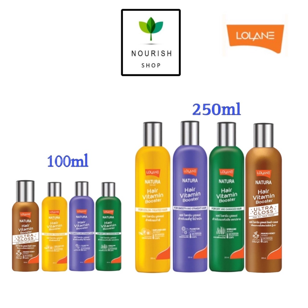 Lolane Natura Hair Vitamin Booster โลแลน แฮร์ วิตามิน บูสเตอร์ 100ml/250ml อาหารผม ป้องกันความร้อน ลดผมชี้ฟู