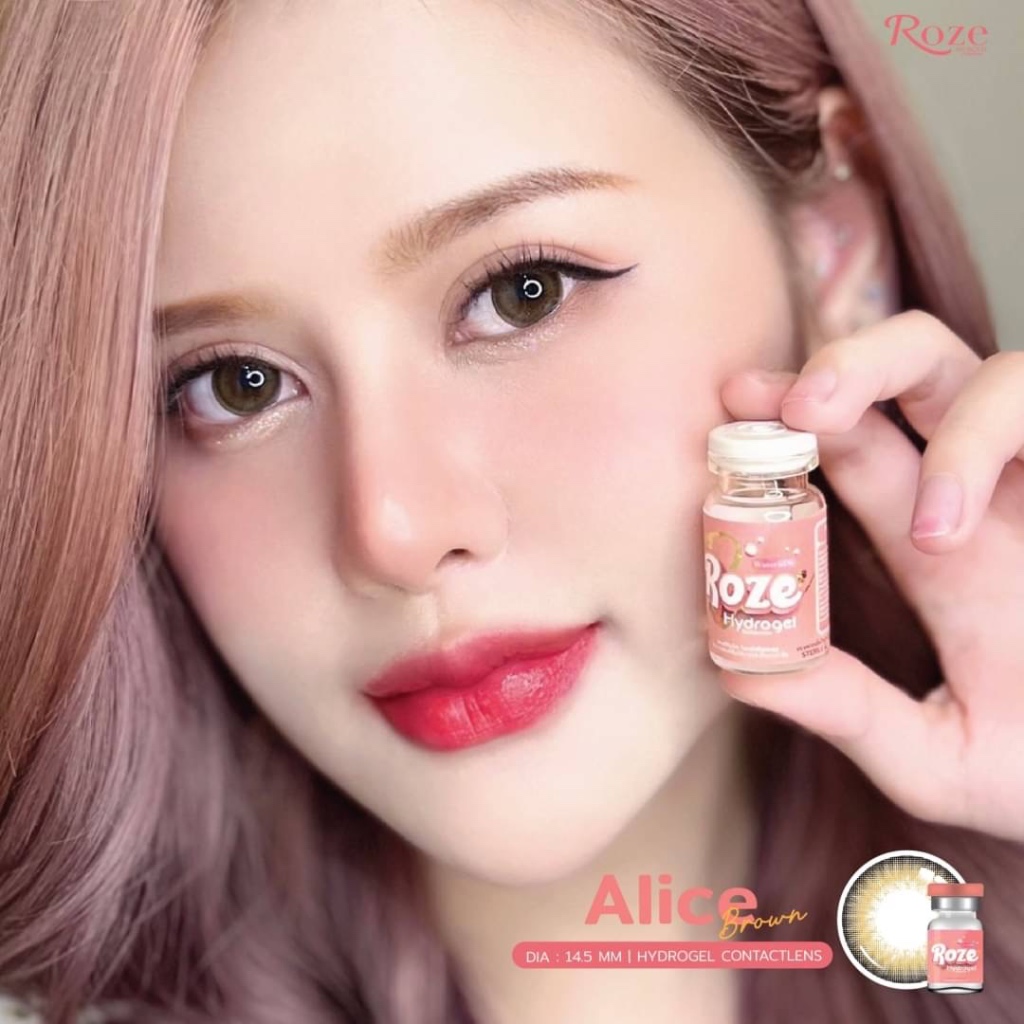 🔥คอนแทคเลนส์ Hydrogel✨ขนาดกลาง✨ Alice (Rozelens)