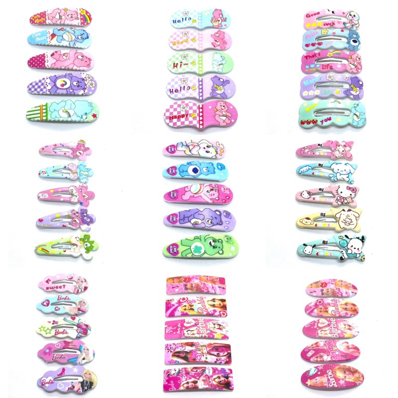 พร้อมส่ง!! กิ๊บติดผมหลากสี หลายลวดลาย กิ๊บเป๊าะแป๊ะลายการ์ตูน กิ๊บแคร์แบร์ บาบี้ คิตตี้ มายเมโลดี้