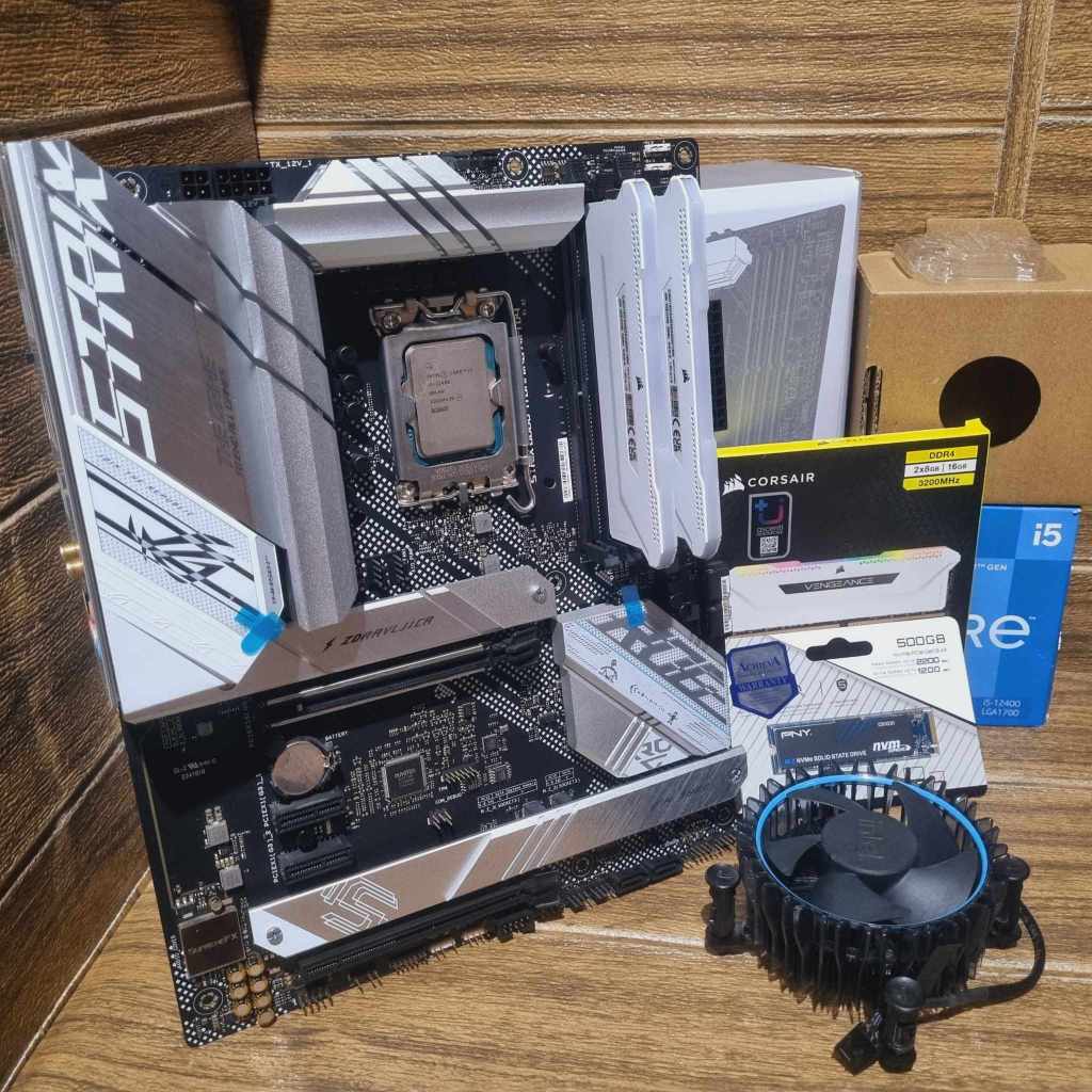 ชุด I5 12400 (UHD 730) 6C/12T + B660 ASUS ROG STRIX -A GAMING WIFI + RAM 16GB/3200 RGB + M2. 500GB ม