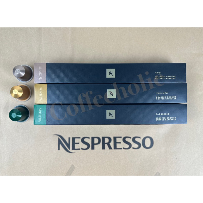 แคปซูลกาแฟ เนสเพรสโซ่ Nespresso Capsule รุ่น original กลุ่ม Espresso ของแท้จากช๊อป จำนวน 10แคปซูล/หลอด