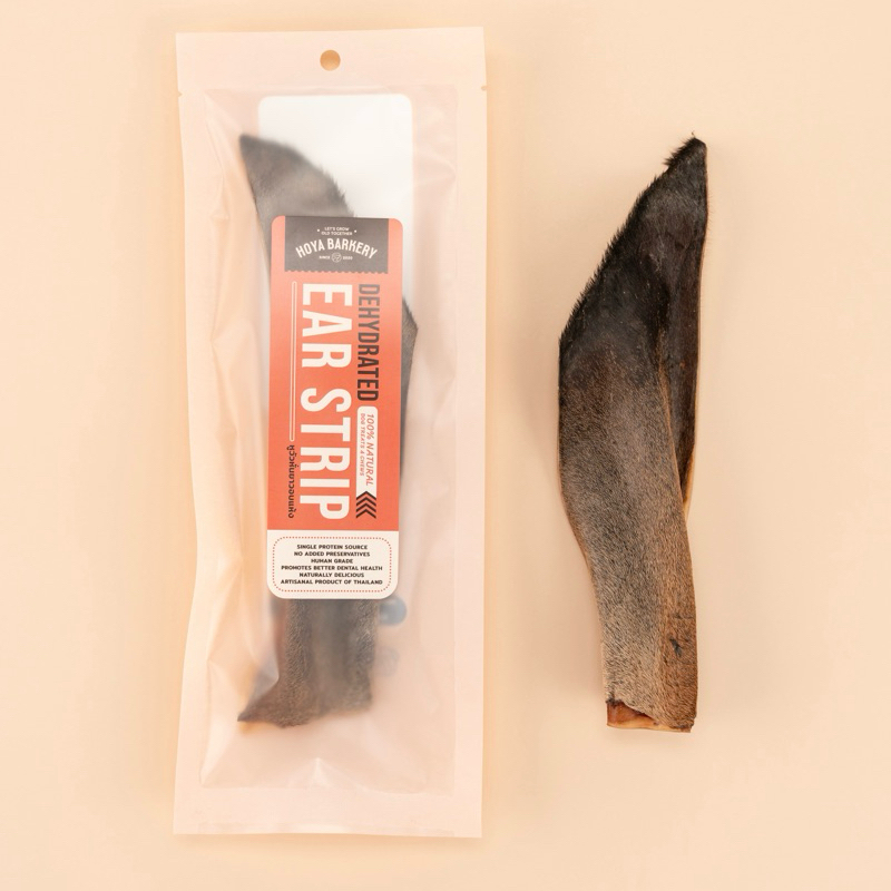 หูวัวแผ่น หูวัวหั่นยาว หูวัวเต็มใบ หูวัวอบแห้ง Cow Ear and Whole Ear ขนมน้องหมา Hoya Barkery