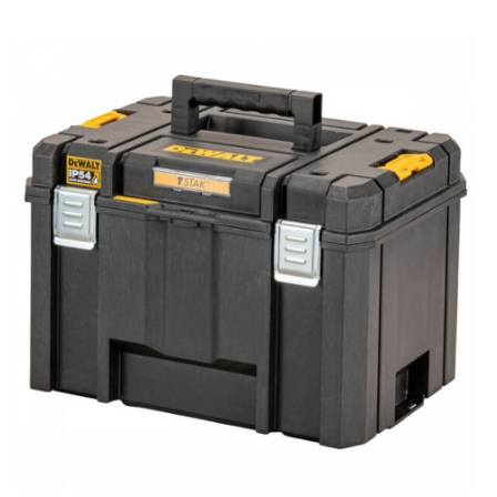 DEWALT กล่องเครื่องมือช่าง รุ่น DWST83346-1 พร้อมถาดเล็ก สามารถต่อกับกล่องT STAK อื่นๆได้ ทำจากพลาสติกอย่างดี ของแท้100%