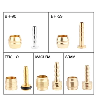 GOLDIX เข็มตาไก่สายเบรคน้ำมันจักรยาน อะไหล่ซ่อมเบรคน้ำมันจักรยาน สำหรับ Shimano BH59 BH90 /SRAM /TEKTRO /MAGURA (4ชุด)