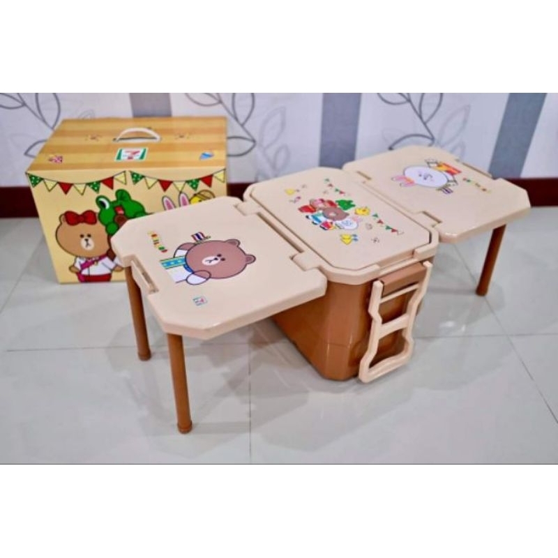 กระติกโต๊ะ สินค้าพรีเมี่ยมจาก 7-11 ลายการ์ตูนบราวน์ พร้อมกล่อง