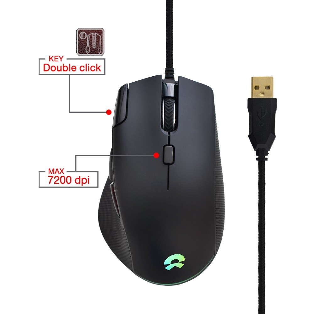 OKER เมาส์เกมมิ่ง(รุ่น M-289) (MACRO USB) ความเร็ว 6 ระดับ มี 7 ปุ่ม (7200DPI)