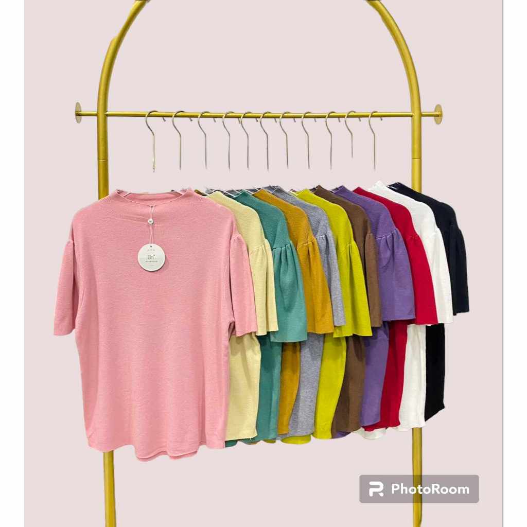 6.6 (อก 40-50") เสื้อไหมพรมคอชิด ไหล่ยก แขนระบาย Boomboom 6899 นุ่มใส่สวย ดูดี เรียบหรู