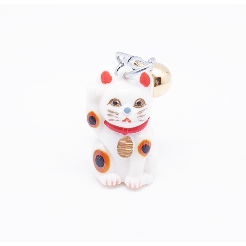 Keychain F212 พวงกุญแจแมวนำโชคกวักขวา ขนาด 3 CM  พวงกุญแจแมวนำโชคกวักขวา อวยพรให้มีโชคลาภเงินทอง