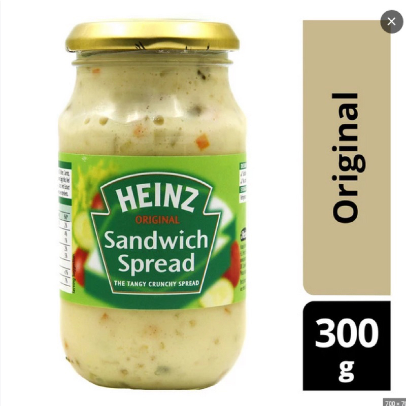 Heinz original sandwich spread 300g. ไฮนส์ ออริจินัล แซนวิชสเปรด ขวดแก้ว นำเข้า