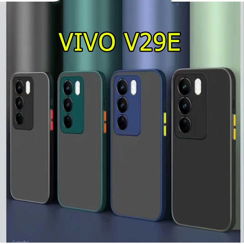 ส่งด่วน เคสขอบสี ตรงรุ่น สำหรับ VIVO V40 V40Pro V30 V30Pro V30E V27 5G/V27PRO/V29/V29E/V25/V23/V23E/V21 เคสผิวด้าน 025