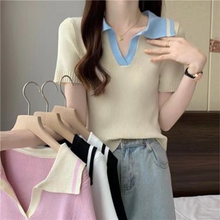 (พร้อมส่ง/ใหม่)#80090เสื้อยืดแขนสั้นผู้หญิงฤดูร้อน 2023เสื้อ…