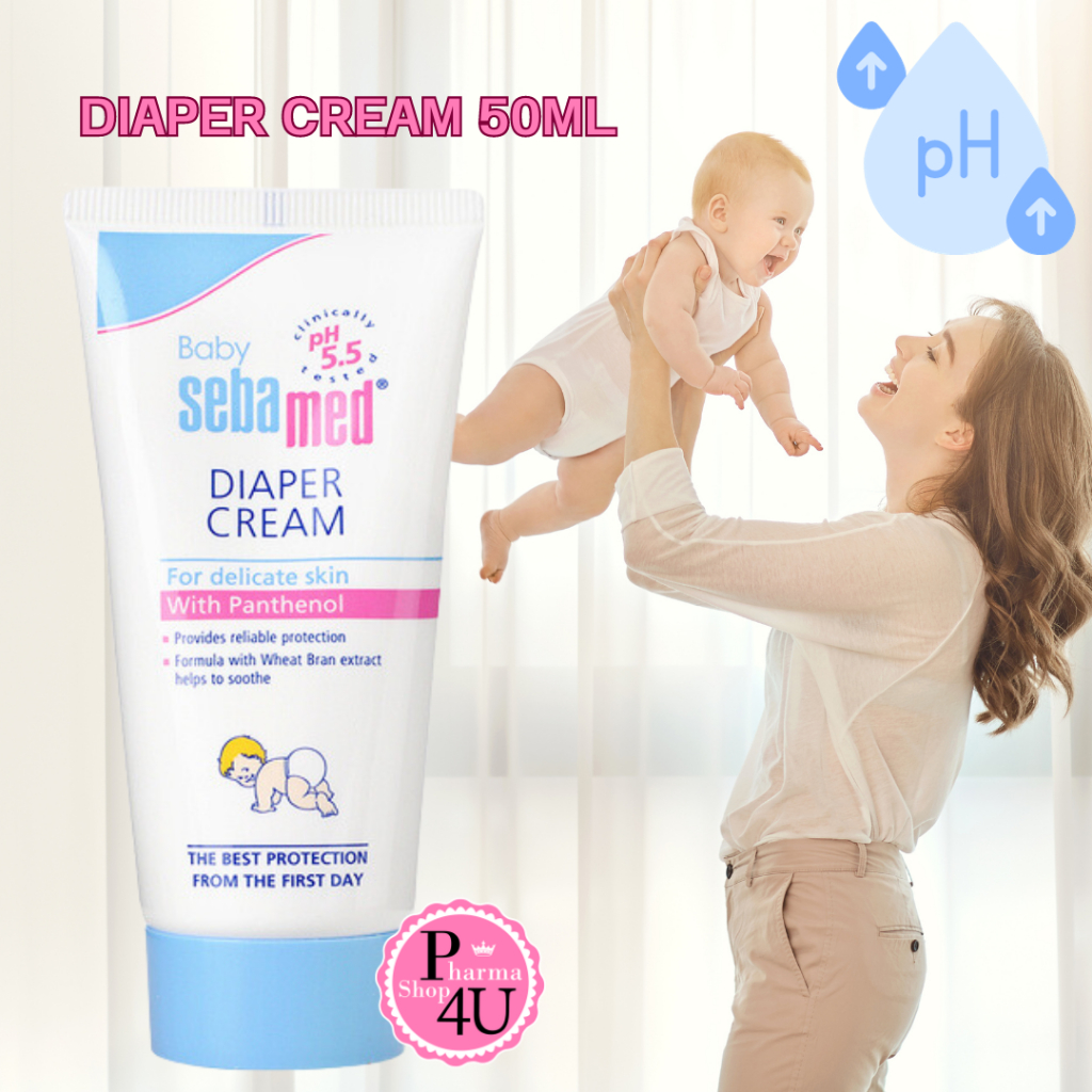 Sebamed Baby Diaper Rash Cream 50 ml (จำนวน 1 หลอด) ครีมผื่นผ้าอ้อม สำหรับ เด็กแรกเกิด[11245]