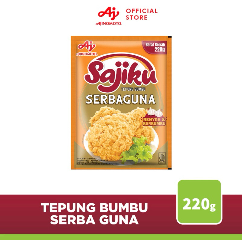 Indonesia Sajiku Multipurpose Seasoning Flour / Tepung Bumbu Serba Guna 220 gram